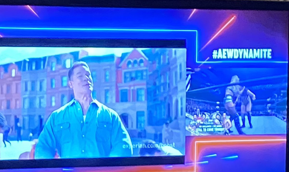TommyLovesStuff's tweet photo. John Cena on #AEW… kinda.
🤣
#AEWDynamite https://t.co/dsNqz1hoAk