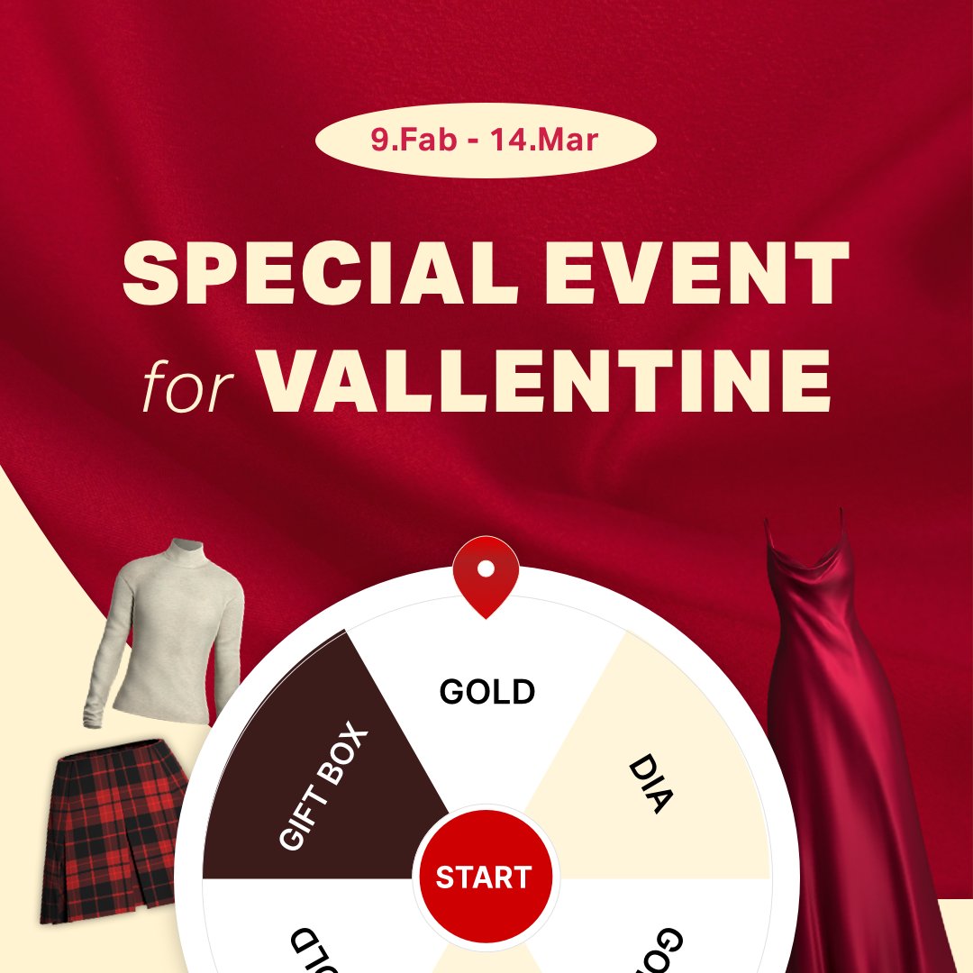 altavagroup's tweet photo. WoY SPECIAL EVENT for VALLENTINE!
Join the roulette event and get Special Vallentine clothes!

Download WoY
Appstore : https://t.co/BWUgaHNWzN
Googleplay : https://t.co/qU6NFuJmTl

#WorldsOfYou #WoY #ALTAVA https://t.co/8cVIhoJBBV