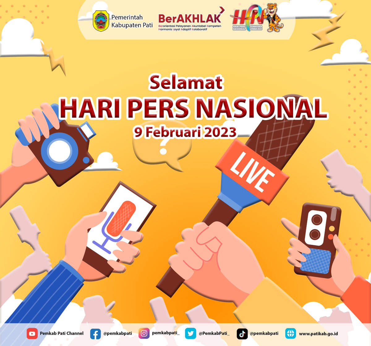 Tetaplah menjadi sosok yang ikut berperan penting dalam menyajikan informasi dan data terpercaya. Jadikanlah informasi di tanganmu menjadi nilai penuh manfaat. Selamat Hari Pers Nasional 2023