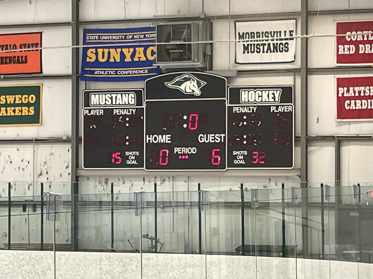 104SportsReport's tweet photo. A great showing from the @OswegoMHockey team tonight. 6-0 win plus 2 points in the SUNYAC. At this moment the SUNYAC playoff standings are:

1: Oswego
2: Plattsburgh 
3: Geneseo
4: Buff State
5: Cortland
6: Fredonia

Two games left for the Lakers. Buff State and Fredonia at home. https://t.co/0y1sqCWwx3