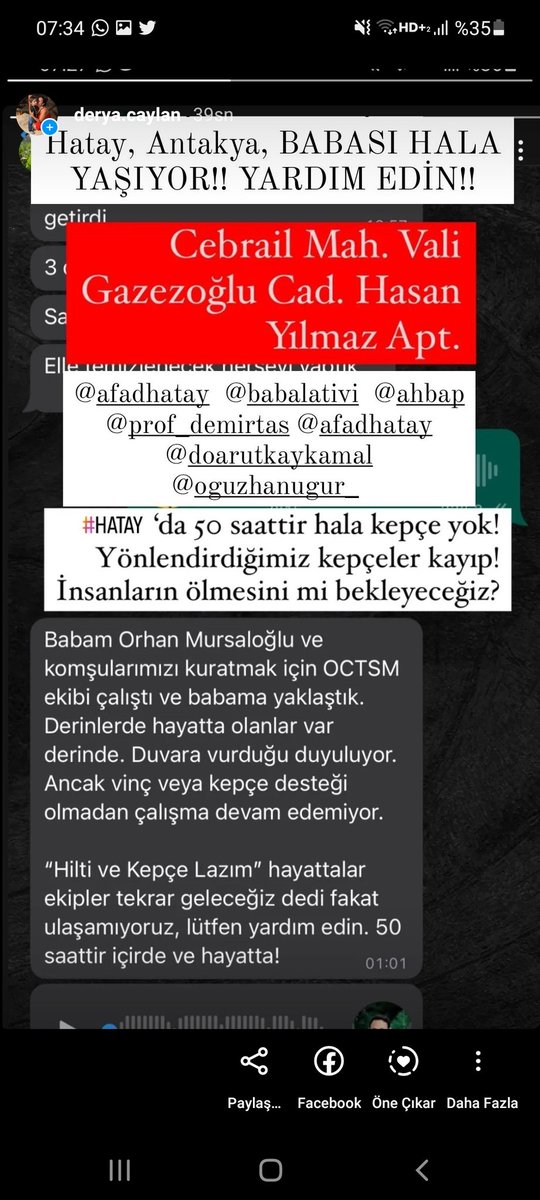 ferticure's tweet photo. @PincTivi Babası  HALA yaşiyor!!! Yardim edin, Uğur Mursaloglu 05357722222 @BabalaTv @OguzhanUgur @aleynadisiacik1 @DepremDairesi @ProfDemirtas @haluklevent https://t.co/8aioOr0w1I