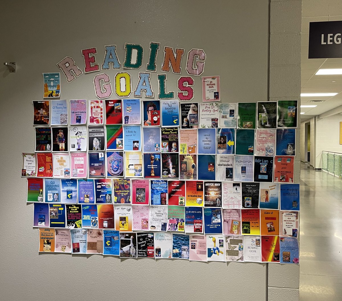 Loved walking through Creekside Middle School and seeing this in the hallway! #ReadingMatters