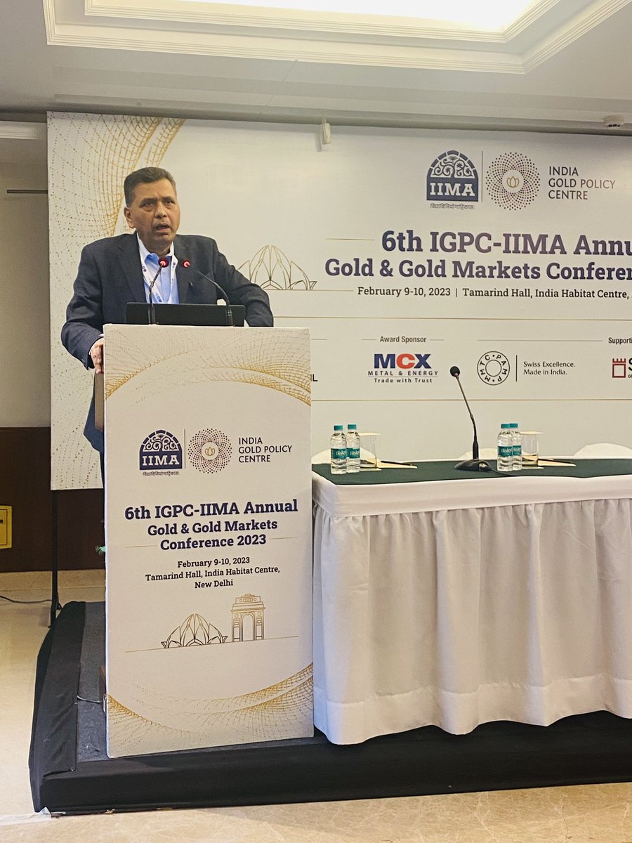 Special address by the Guest of Honour Shri Injeti Srinivas, IFSCA at the 6th India Gold Policy Centre IIMA conference 2023
 #goldresearch #goldpolicy #goldecosystem #research #policyresearch