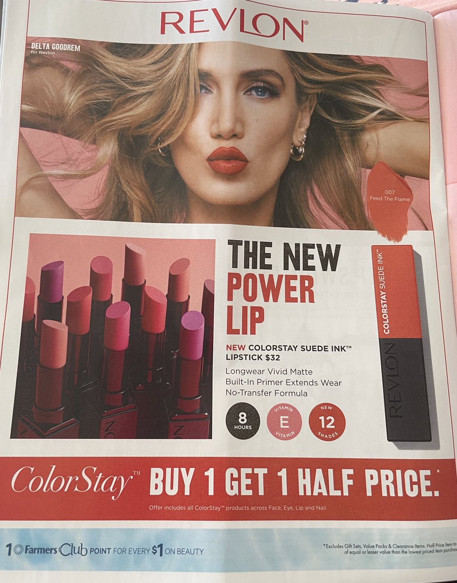 Awesome!!! In our Farmers catalogue here in New Zealand #Revlon #DG