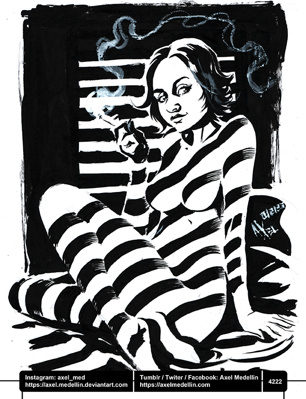 AxelMedellin's tweet photo. #dailydrawing 4222 #dibujodiario #drawingoftheday #ava #sincity #fanart #adametokillfor #darkhorsecomics #brushandink #traditionalart #blackandwhite https://t.co/87DRHOO4vn