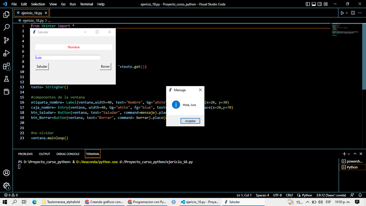 Luis_Ruiz_Rios's tweet image. Ejercicio 18 #cursoPython #josecodetech @josecodetech