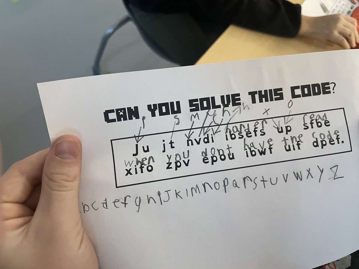 MrVeronese's tweet photo. Breaking codes, inspired by the book “Fish in a Tree”. https://t.co/SYrdoG5pvI