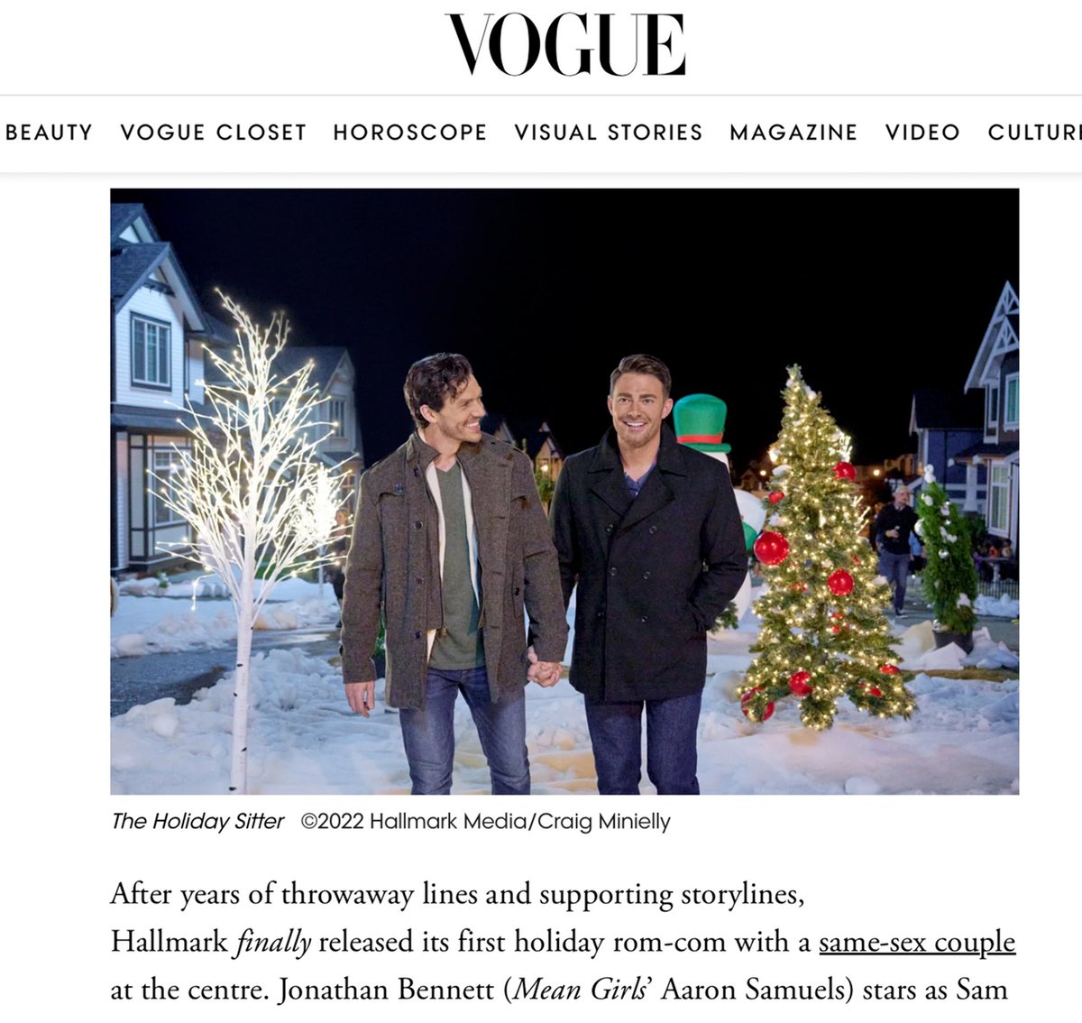 craigminielly's tweet photo. I get a kick outta seeing where my shots end up published, and @voguemagazine is always a treat for sure. The world can be a very small place when you do #filmstills, but always w/ fabulous people to work with like #jonathanbennett & #georgekrissa ! #nikonambassador #craigonset https://t.co/aGW92EHFOO