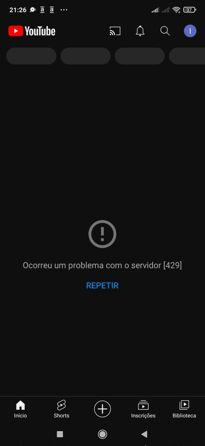 Rodrigo52819816's tweet photo. YOUTUBE CAIU?  oque está acontecendo com o youtube. https://t.co/jB8EXnwQnN