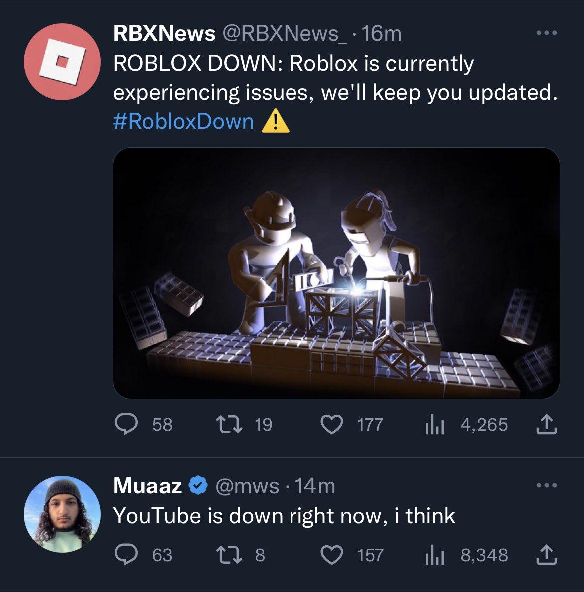 Lily on X: Roblox is down,  is down, Twitter is down, Discord next?   / X