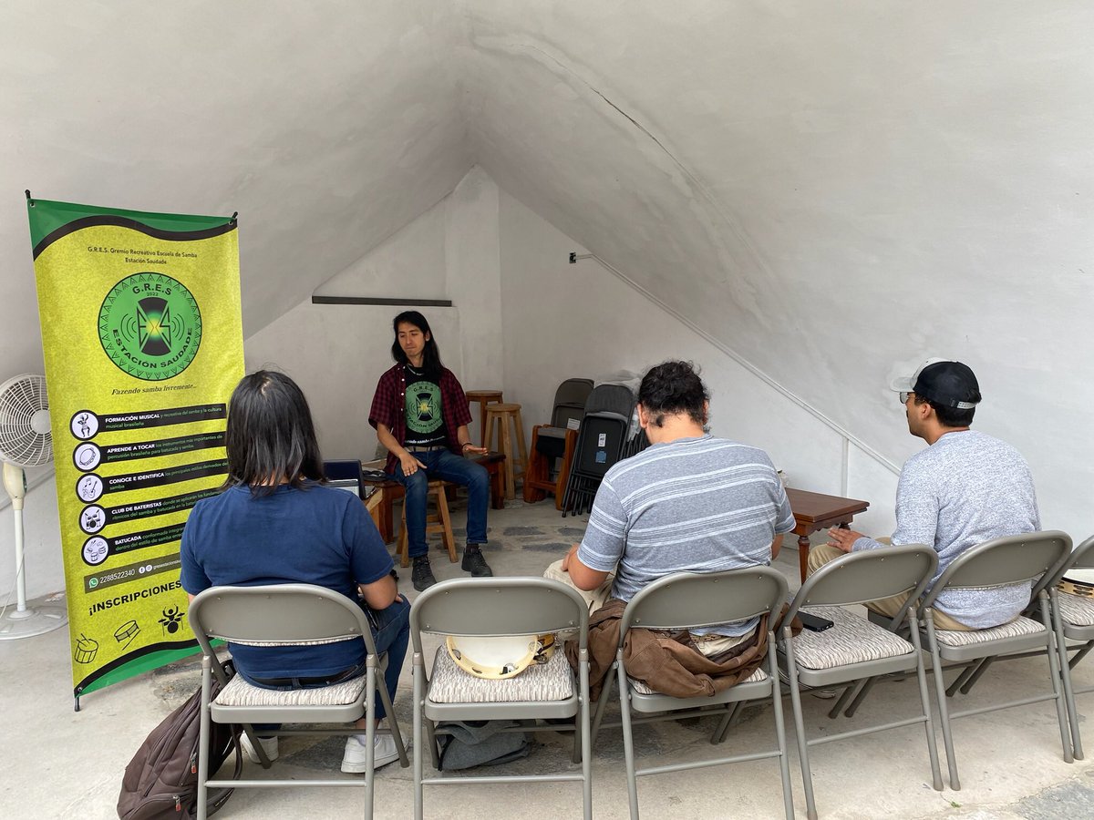 EstacionSaudade's tweet photo. Ya arrancamos con el Taller de pandeiro 2023!!! 🇧🇷 

Aún puedes inscribirte. Mándanos mensaje ✉️

#fazendosambalivremente 
#gresestacionsaudade #estacionsaudade #samba #contemporaneateam #pandeiro #Mexico #Xalapa https://t.co/RshFpKzhAn