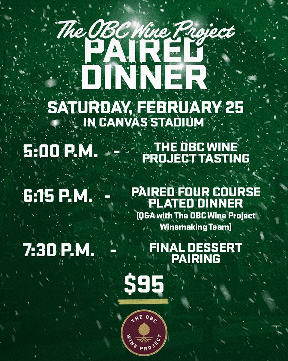 CSURams's tweet photo. Warm up this winter with some 𝑾𝒊𝒏𝒆! 🍷

Join us in Canvas Stadium for an amazing dinner hosted by Northern Colorado’s Destination Winery, @ObcWineproject ! 

𝘿𝙤𝙣'𝙩 𝙈𝙞𝙨𝙨 𝙊𝙪𝙩!
🎟️ https://t.co/CRwL2WrdC0 https://t.co/yAjzxR7I7I