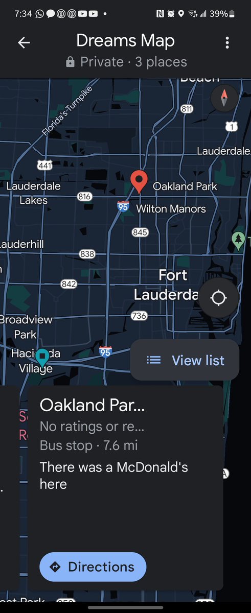 I've been logging places on Google maps that i visit in my dreams after seeing <a href="/JohnELTenney/">John E.L. Tenney</a> and its actually really funny. There's a burger King here 😅