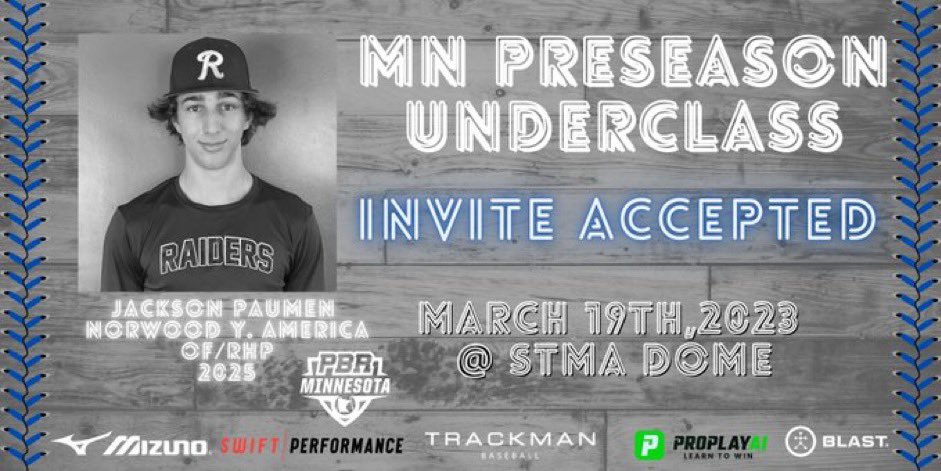 🚨 Invite Accepted 🚨

Preseason Underclass

'25 Jackson Paumen, OF/RHP, Norwood Y. America

<a href="/Paumen25/">Jackson Paumen</a>
<a href="/MASH__BASEBALL/">MASH ⚾️</a>