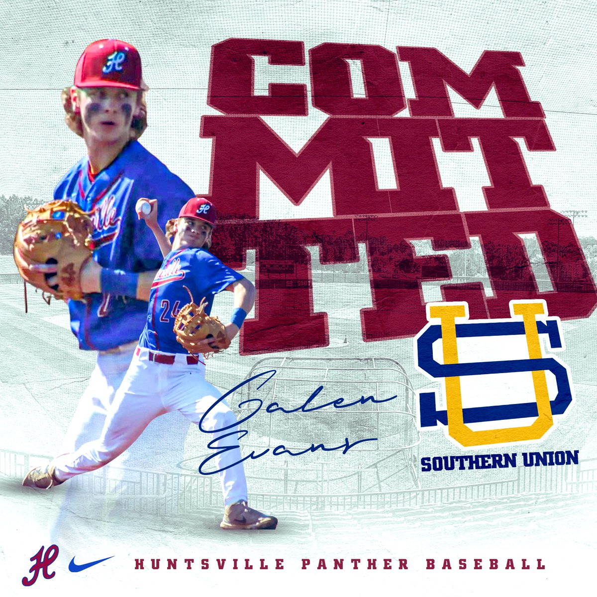BASEBALLHHS's tweet image. Congratulations to Galen Evans on committing to Southern Union! We are proud of you!