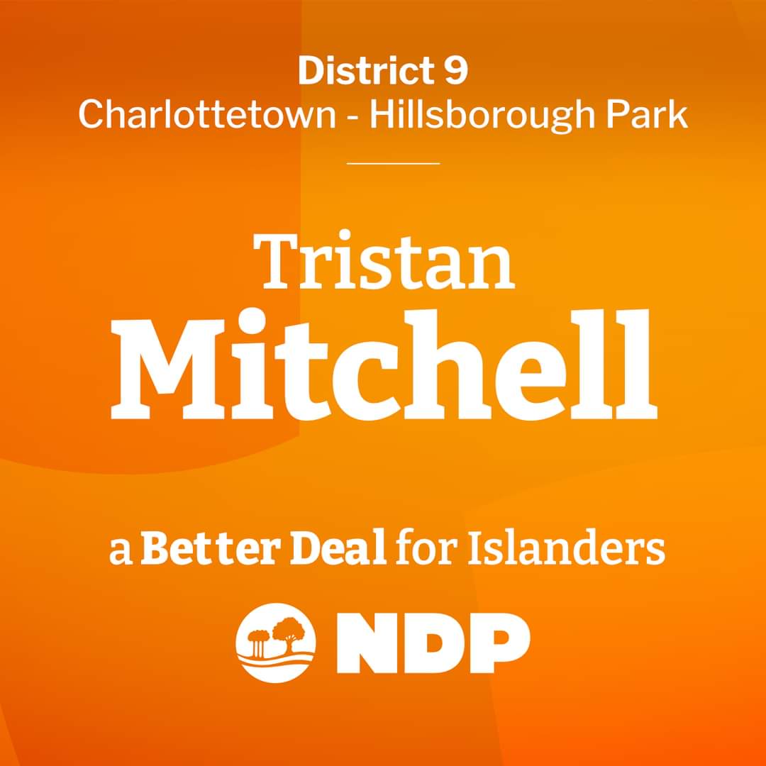 Teluisi_Tristan's tweet photo. NDP Leader, Michelle Neill, announced today that Tristan Mitchell will run in the 2023 election in District 9-Charlottetown-Hillsborough for the Island New Democrats.
#abetterbeal #NDPPEI #charlottetown #peipoli https://t.co/tqvabcikgl