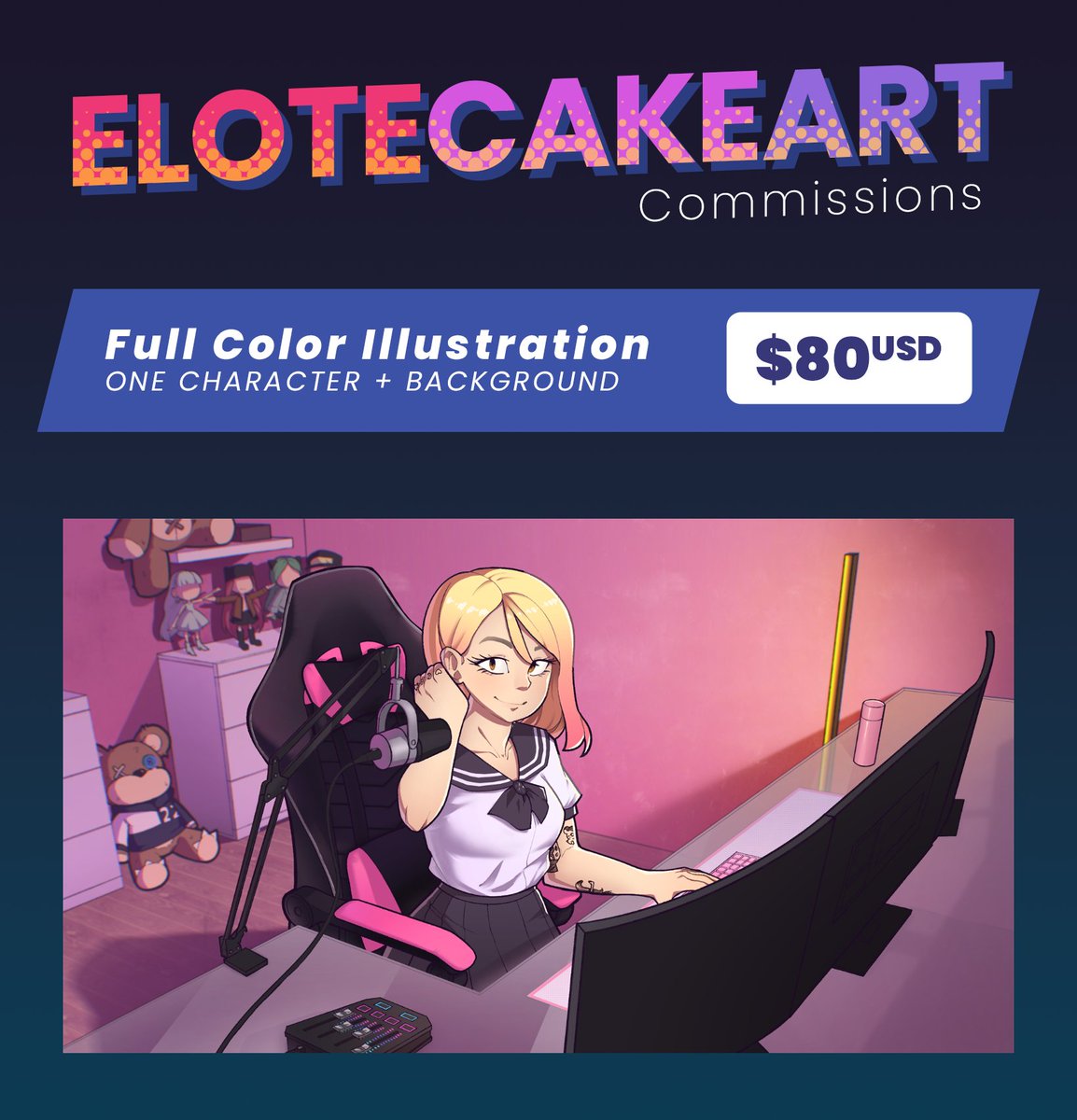 EloteCakeArt's tweet photo. I'm opening commissions! Support me directly by getting custom art for you 💕✨

💌 elotecakeart@gmail.com or DM
♻️ RTs are very appreciated https://t.co/pqw9bl7cnw