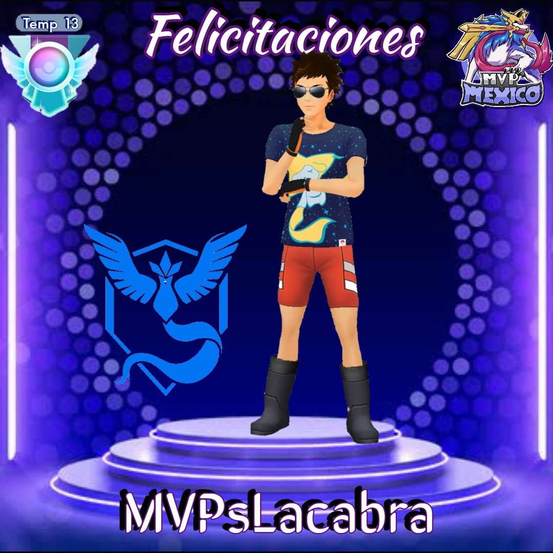 🏆 10° Leyenda MVP México 🏆

Muchísimas felicidades ✨ Cesar ✨ un integrante más del team en conseguir el rango Leyenda de la temporada 13 🤩, Súper Crack y berrinchitos🤗

MVP❤️
MVPsLaCabra 🥳 <a href="/LaCabraOficial/">Cesar Diaz</a>

#PokemonGO #GBL #MVPMéxico