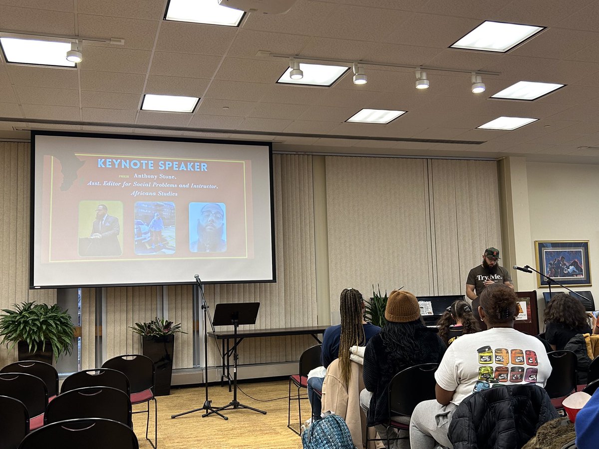 UCBBG's tweet photo. The opening ceremony for Black History Month hosted by the @ucAACRC was amazing! The keynote speaker gave a great talk and the spoken word piece was amazing. Everyone in the program did great! Sign up for the AACRC newsletter to find out more about upcoming events! https://t.co/zAoZBaz6ds