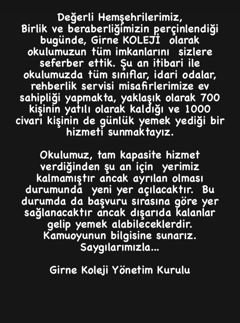 Yardım eden ve yardımcı olan,başta aileleri ile gelerek gece gündüz çalışan Aşçı ve diğer okulumuz personellerine çok teşekkürler. #günbugündür #deprem #depremurfa