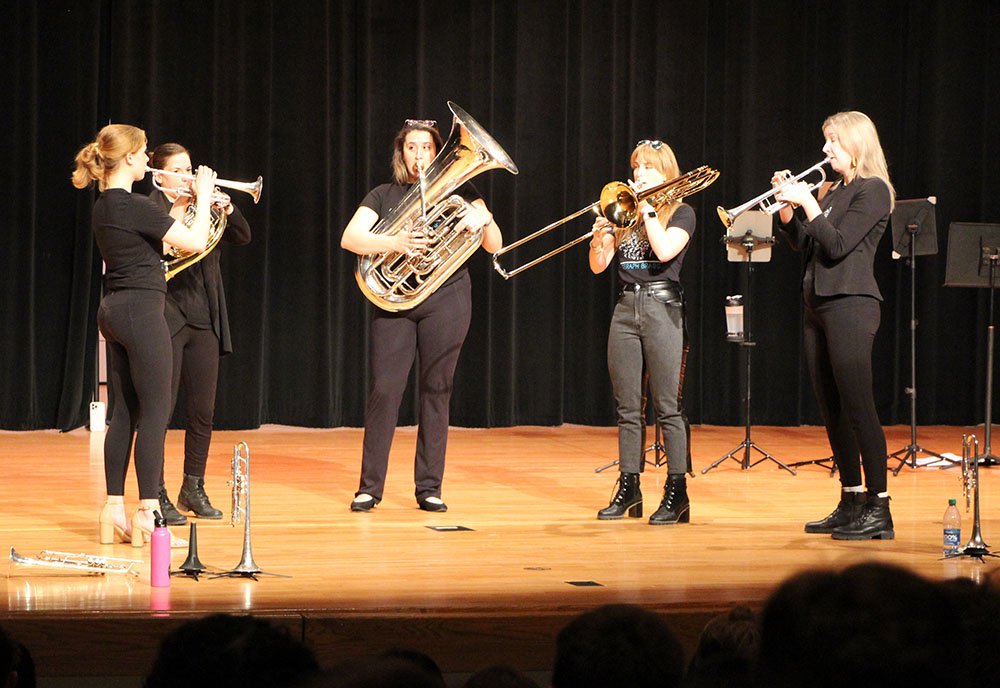 <a href="/SeraphBrass/">Seraph Brass</a> visited MCSD &amp; STC students today! You can catch the quintet at the Marshalltown Performing Arts Center tonight at 7 p.m. MCSD &amp; STC students get free admission with student ID. Thanks also to Live on Stage Marshalltown &amp; their Star Power Student Outreach Program!