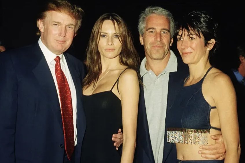 Bono4Rj's tweet photo. @jordanbpeterson President of the United States…elected by millions of “conservatives”…partying with two convicted groomers of young girls. https://t.co/7KrHcJmgTz