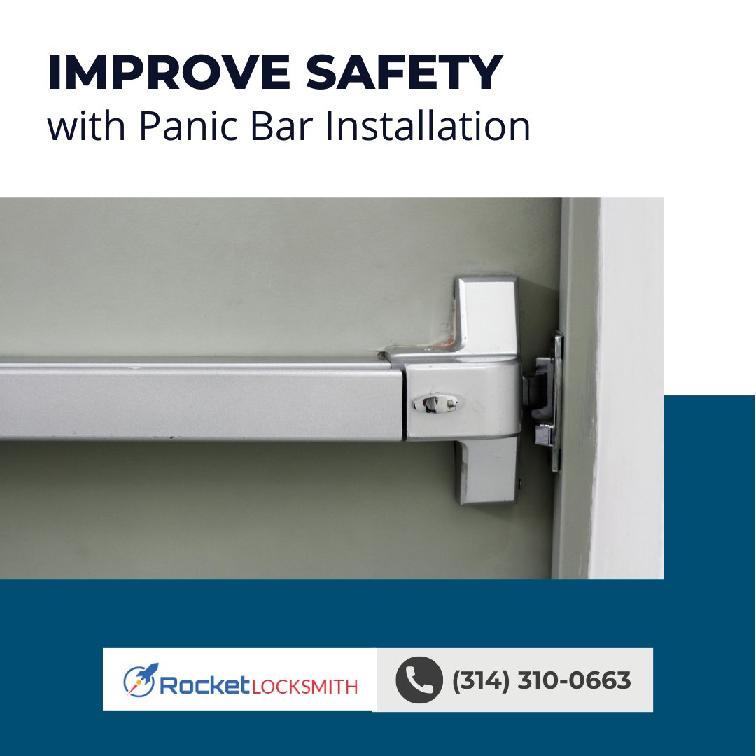 RLocksmithStC's tweet image. Panic bars can improve safety and lower insurance costs, saving you money in the long run.

#houselocks #locksmith #lockschange #lockout #safety #security #home #locksmithservices #locksmithservice #locksmithskills #lockeddown #homelock #homesafety