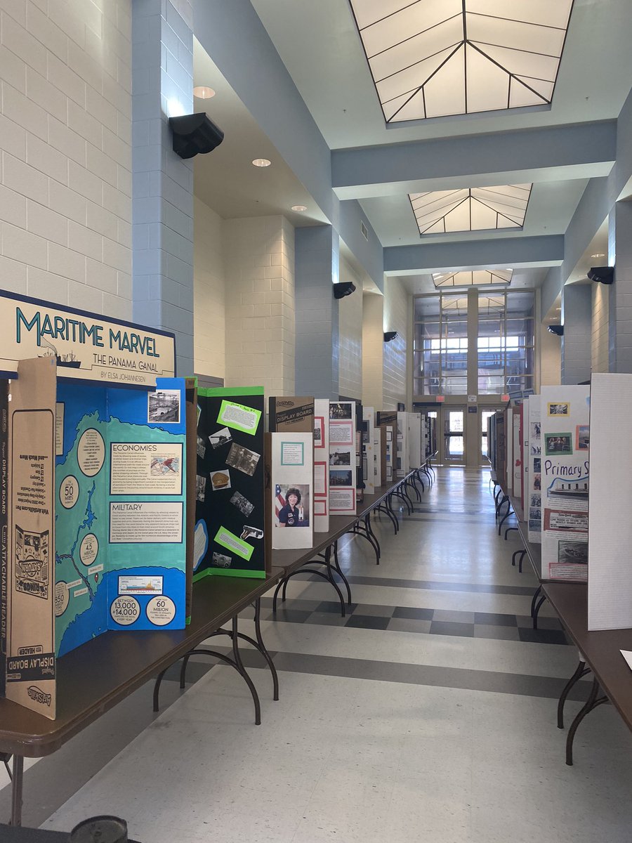 HFallica's tweet photo. Super impressed with our student History Fair projects this year! Way to go! 🥇 https://t.co/TBoamWnHUz