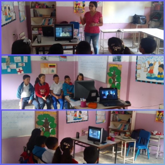 Proyección de una película reflexiva a las y los escolares de 4to - 5to y 6to grado por parte de la docente de CRA, realzando la importancia que tiene un proyecto de vida y que cada esfuerzo tiene su recompensa en la vida 👏🏼👏🏼👏🏼