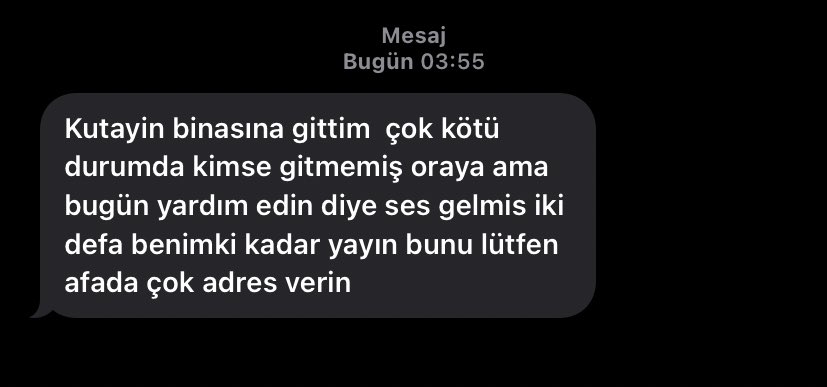 ARKADAŞLAR ŞİMDİ ALDIĞIM MESAJ SES GELMİŞ YAYABİLDİĞİNİZ KADAR YAYIN LÜTFEN DAHA FAZLA GEÇ OLMASIN Kadir Kutay Güçlü ve ailesinden haber alamıyoruz 
Akevler mahallesi 432. Sokak Yavuz Arslan apt Hatay/Antakya <a href="/AFADBaskanlik/">AFAD</a> <a href="/indiefolkera/">süm✍️🏻</a> <a href="/vamosas/">vamo</a>