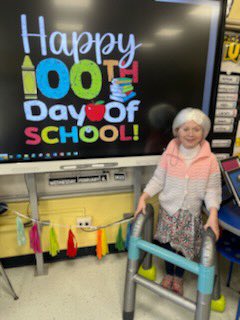 RhondaPPratt's tweet photo. 100th day of school! PJB students enjoying special activities and dressing up. Lots of smiling today. How many push ups can you do in 100 seconds? #wipride https://t.co/60yIJQpMFk