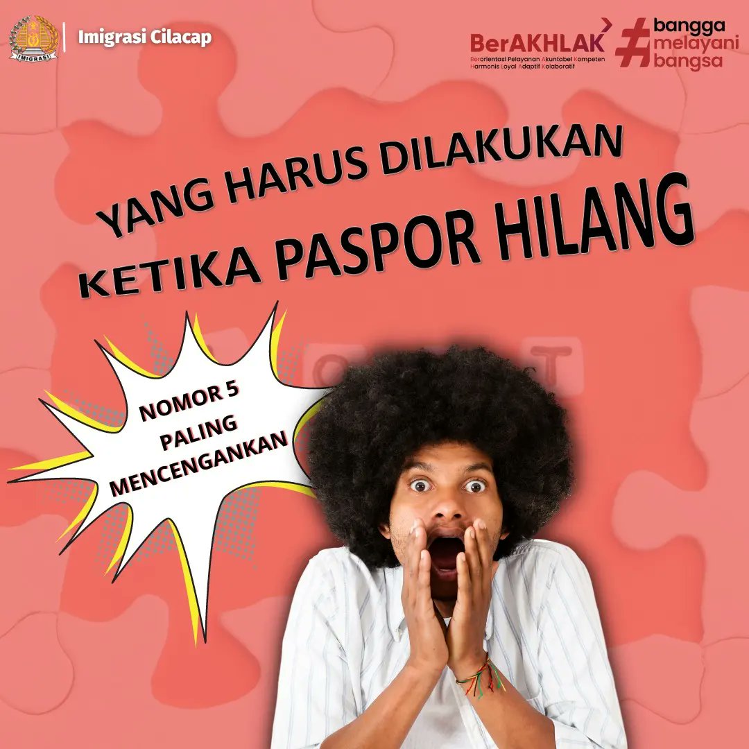imigrasicilacap's tweet photo. Kanwil Kemenkumham Jawa Tengah Kantor Imigrasi Cilacap

Hallo Sobat Mido, jaga baik baik paspor kamu dan jangan sampai hilang ya..

Atau kamu harus lakukan hal-hal berikut!

@rbkunwas 
@kemenkumhamri 
@ditjen_imigrasi 
@kemenkumham_jateng
#KanwilKemenkumhamJateng https://t.co/5CYGpwCH14