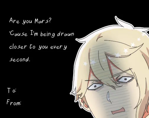 The last retweet made me remember the joke 'valentine's card' I made with Phobos from my comic, Planetary Moe 