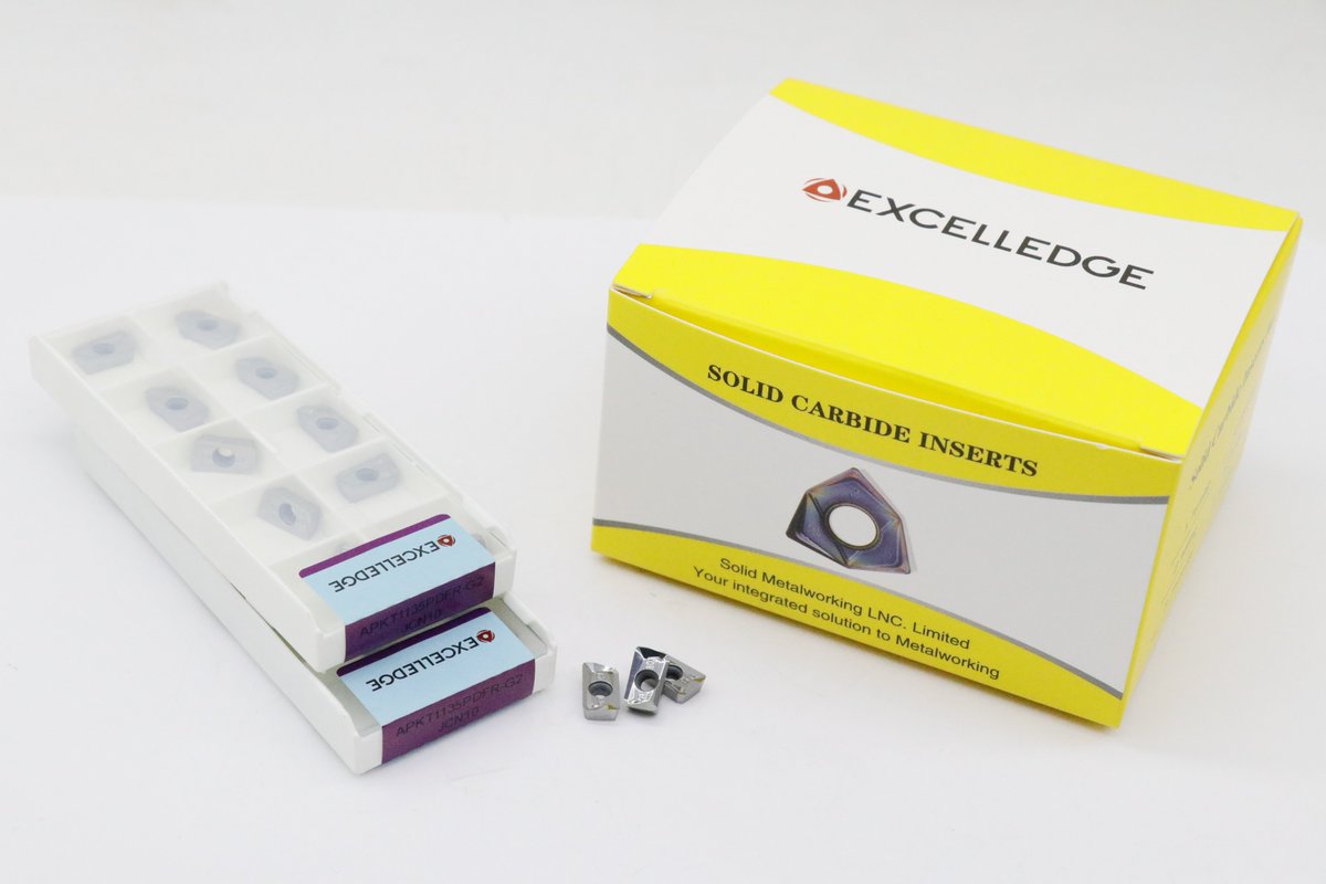 santychung's tweet photo. Extensive range of #CarbideInserts with #EXCELLEDGE for applications.
Stable grade powder.
Precisely produced geometry.
Advanced coating technology.
Excellent resistance to mechanical and thermal shock.
#INNOVEDGE #TurningInserts #MillingInserts #ThreadingInserts #Toolholders https://t.co/ux3WAsTzId