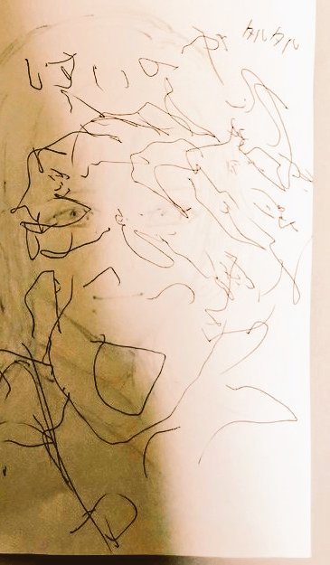 タルタリヤ「これはボールペンでらくがきした久岐忍と左手で描いたタルタリヤ 」|岩葉のイラスト