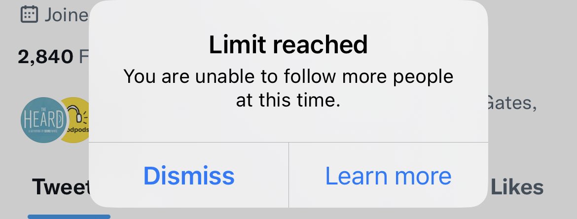 Anyone else having this problem? I follow just over 400 people