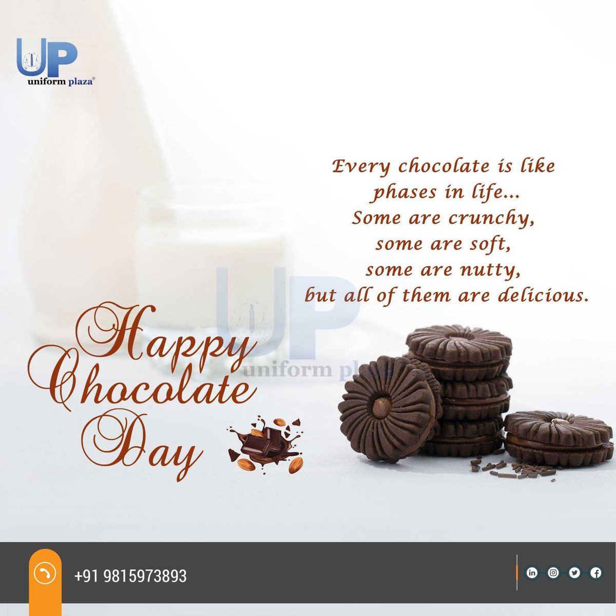 Greetings from Uniform Plaza
                    #happychocolateday #instachocolate #chocolateheaven #chocolovers #valentineweekgifts #chocolatesauce #choco #darkchocolate #chocolateart #valentinesweek #UniformPlaza