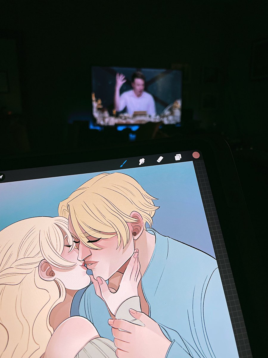 Drawing while watching #dimension20 ❤️