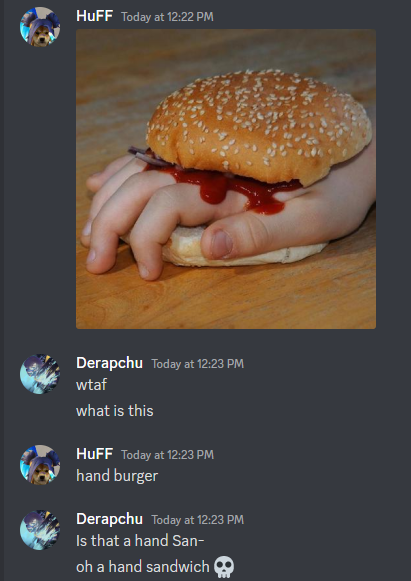hand burger