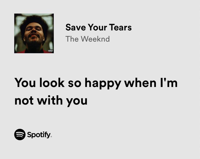 the weeknd / save your tears