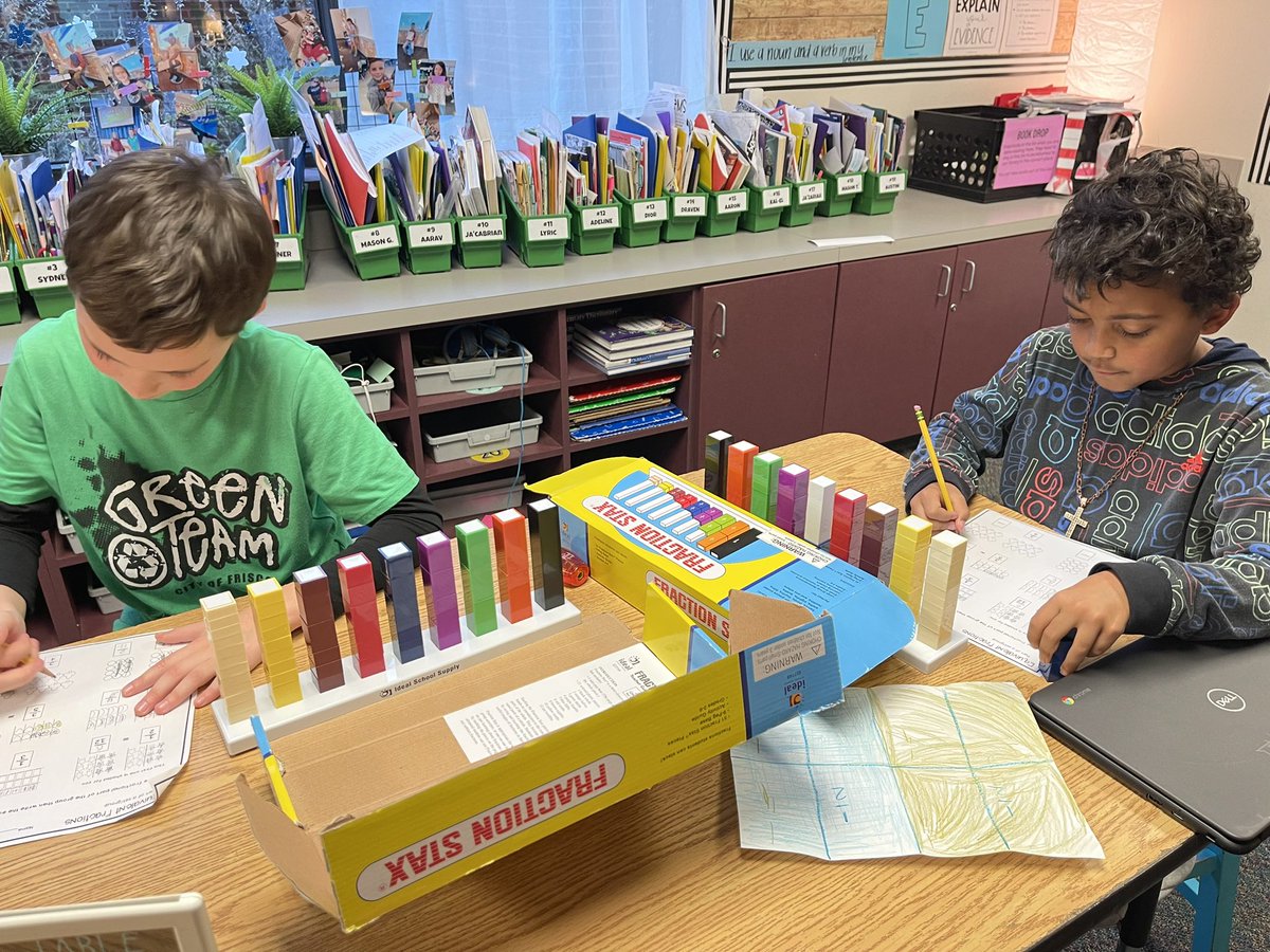 CheeseyChaffin3's tweet photo. This teacher heart was beaming today watching the mathematicians compare equivalent fractions using their hands on tools ✨💕 @ElliottLearners https://t.co/lhQrhU1sjz