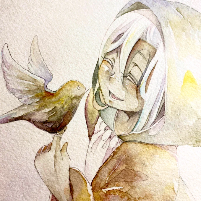 ご依頼イラスト黒い肌の子初めて塗るから、どきどきしてる 