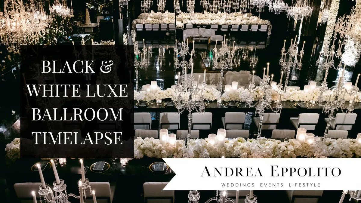 AndreaEppolito's tweet photo. T I M E L A P S E

Watch as we transform this mountainside ballroom into a chic and sophisticated black and white wedding reception.

What took us 6 days you can watch in 60 seconds!

#wedding #weddingplanner #weddingplanning #weddingpro https://t.co/dnJMB7cBLW https://t.co/bVCZKlYx3d