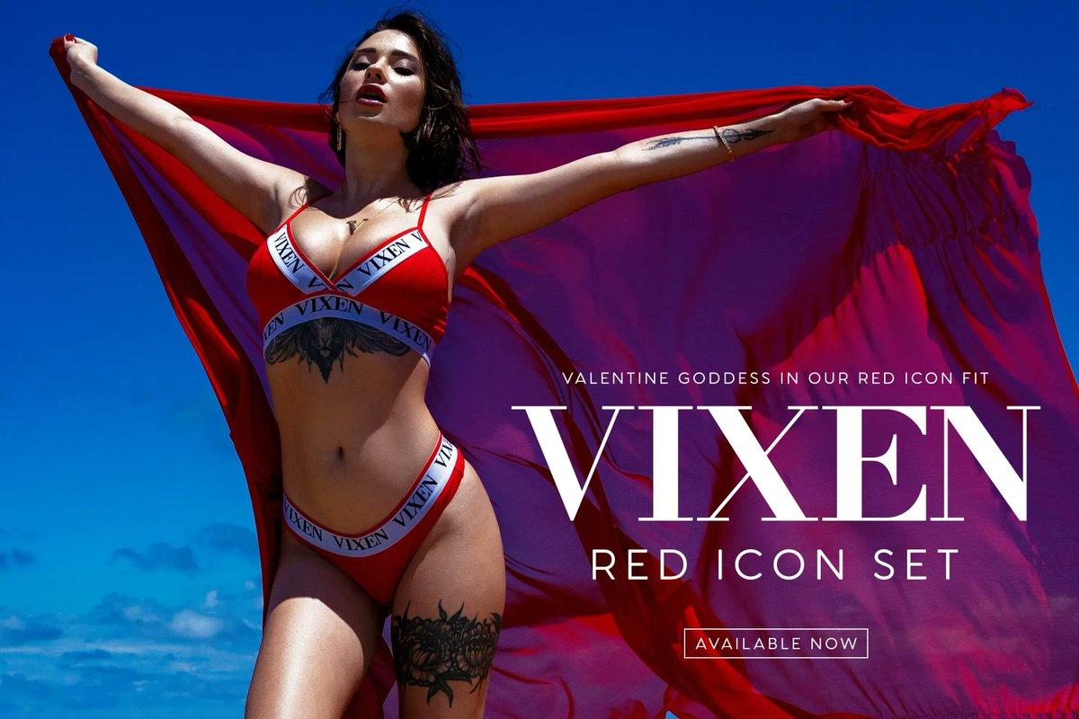 VIXEN's tweet photo. Show up like the main character in our new Red Icon Set 🌹 Just in time for Valentine's Day.
📸  @LiyaSilver https://t.co/1KvtMo12iz