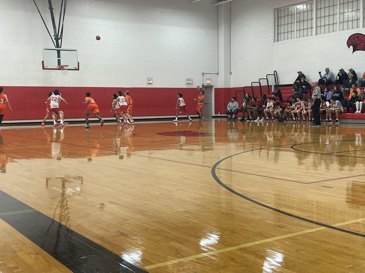 coachmacatc's tweet photo. Great to see the Varsity @MaristBoysHoops support and cheer on the freshmen team! What a great atmosphere! RedHawks Supporting RedHawks! https://t.co/yo8RpYxJQw