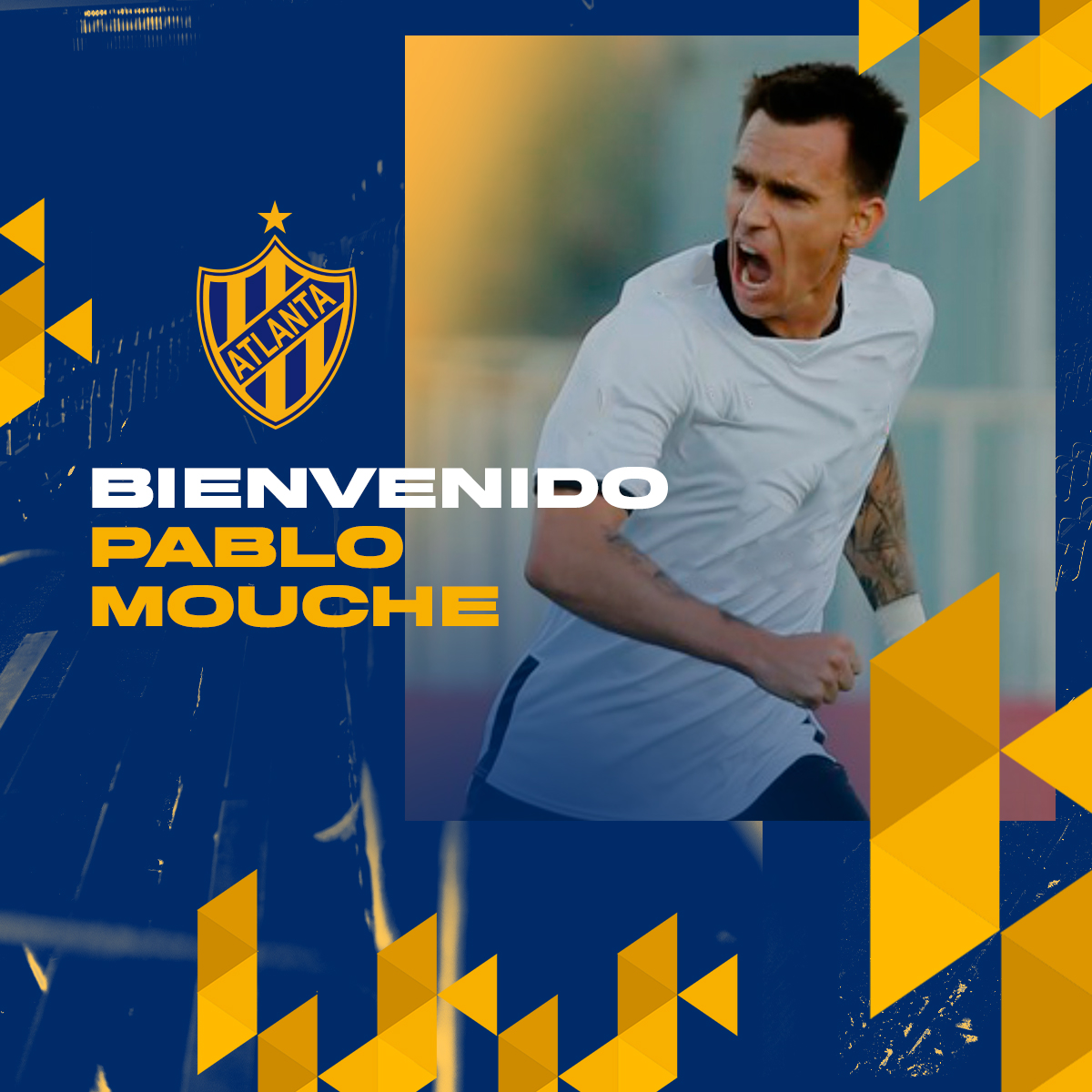 atlantaoficial's tweet photo. 😄 ¡Mouchaaachosss....!

Pablo Mouche es nuevo jugador de Atlanta. El delantero que llega desde Barracas Central firmó contrato por un año ¡Vamos vamos! 👏

#ParaAdelanteAtlanta https://t.co/H8QtdZEl1q