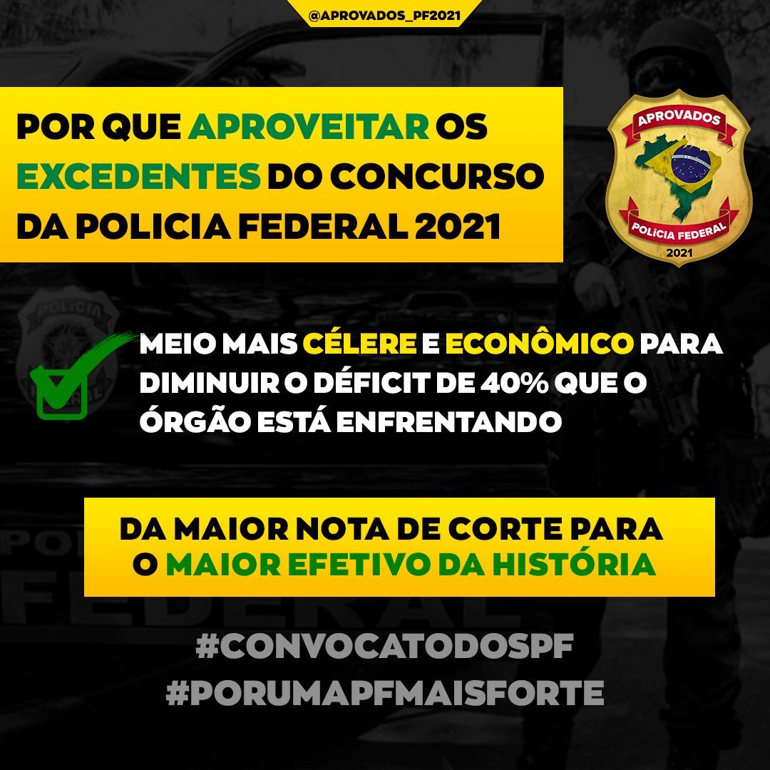 AprovadosPf21's tweet photo. @FlavioDino @UOLNoticias Ministro @FlavioDino, há cargos vagos e aprovados prontos para fazer o curso de formação. O Concurso da PF custou mais de R$ 50 milhões. 
A Academia de Polícia está vazia, há orçamento e há 1270 aprovados. Contamos com o senhor! @LulaOficial #ConvocaTodosPF https://t.co/9O87dmSv7h