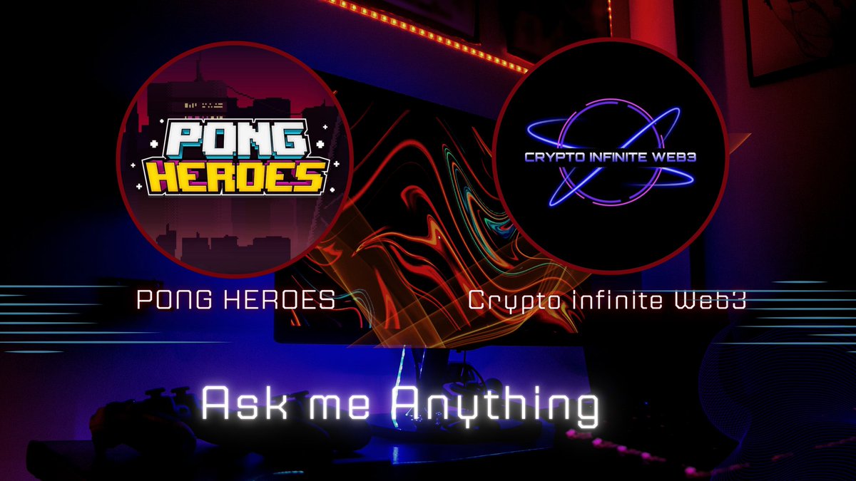 🎙We will having AMA with Founder of Pong Hereos today 

📌 Pong Heroes The legendary first game ever revolutionized &amp; re-introduced in WEB3

🎁Giveaway: Nfts Pong Hereos
⏰️ February, 9 | 13:00 UTC (9pm Pht)
⚡️Venue: t.me/CryptoInfinite…

📌Linktree linktr.ee/pongheroes