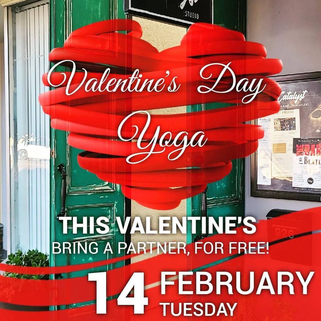 Valentine's Day Yoga at @catalyst926 💝🧘‍♀️🧘‍♂️Tuesday, February 14.

Register for class and bring a partner for FREE! Two classes to choose from.

♡ 5:30pm - TWILIGHT FLOW ( <a href="/karipickles/">Kari McNickle</a> )
♡ 7:15pm - POWER FLOW ( @tinazookyoga )

TAG 👉 #YosemiteStreetVil… instagr.am/p/CobAAvavxq8/