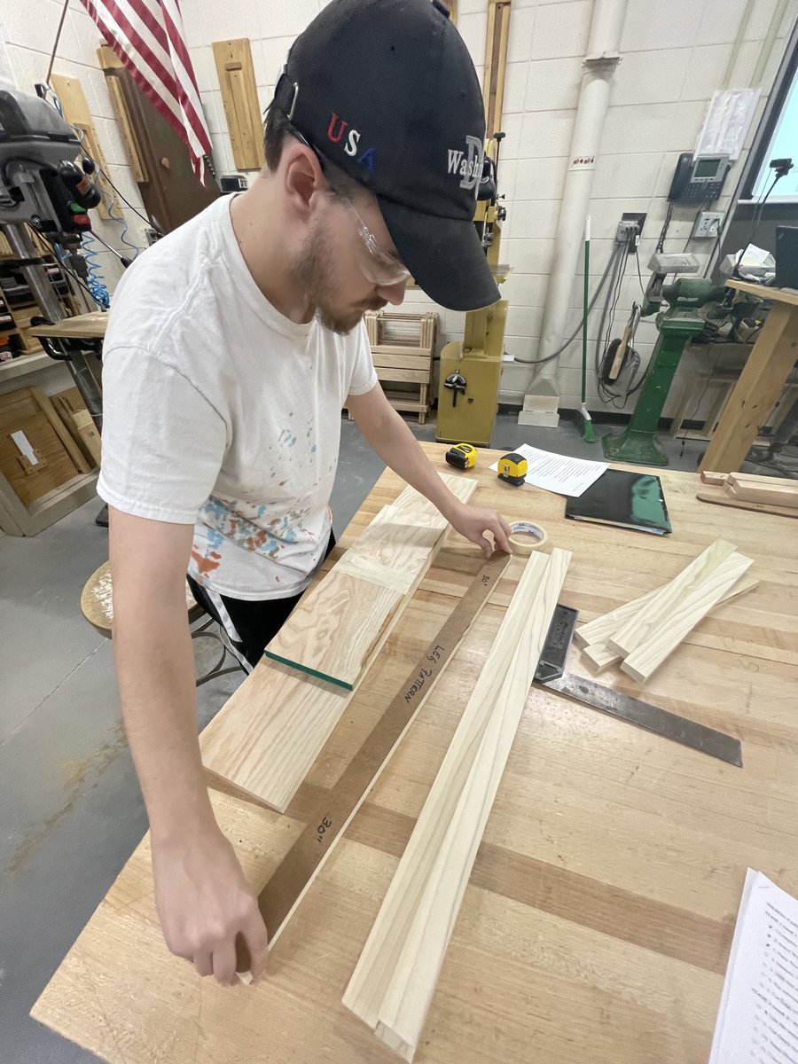 susiharb's tweet photo. SHS students doing great work and gaining practical skills in Mr Hardoby’s Woods Tech class @HS_Strongsville https://t.co/zNkglYWtfS